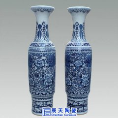 景德鎮(zhèn)落地大花瓶燒制工藝，多作陶瓷禮品用