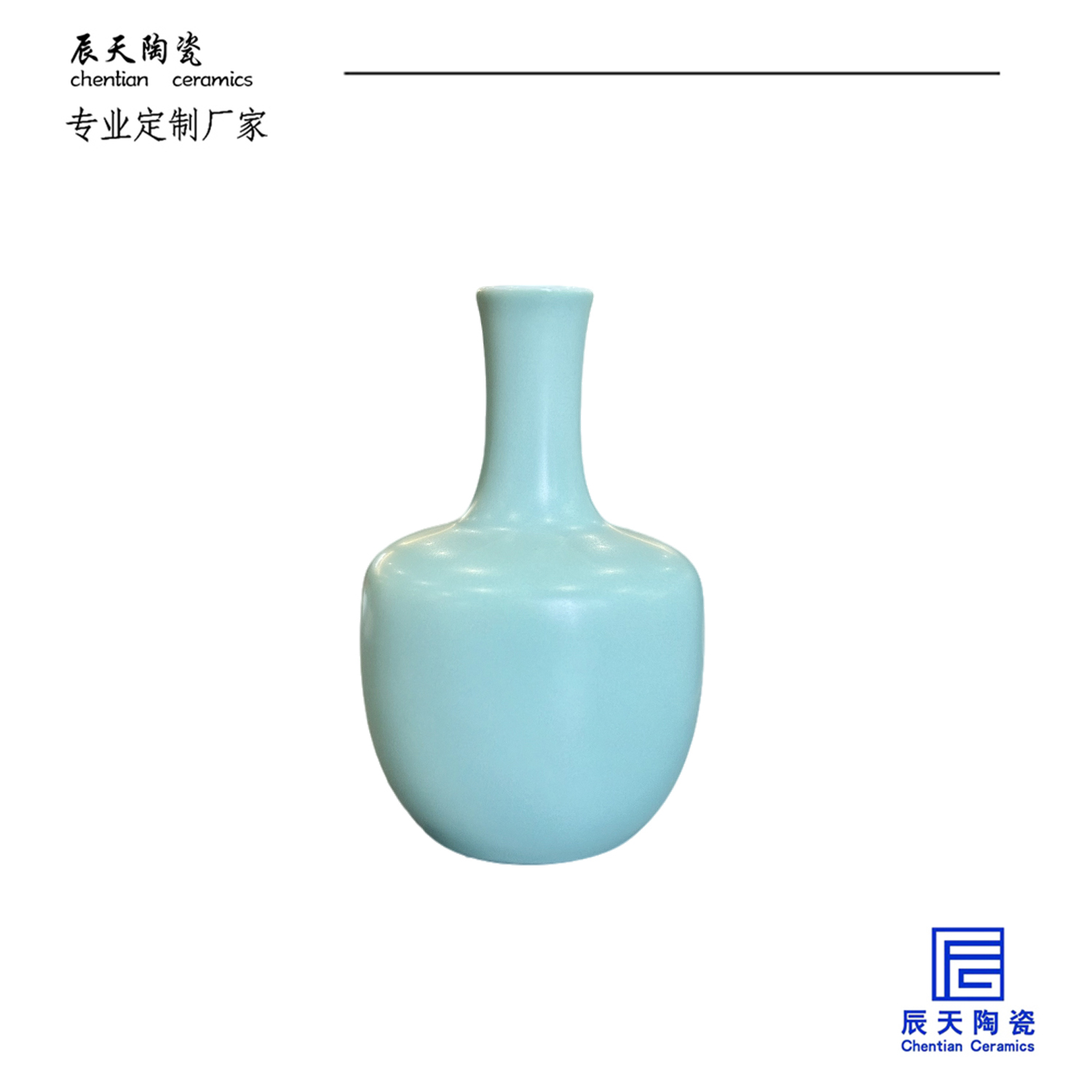 <b>客戶定制 現(xiàn)代簡(jiǎn)約藍(lán)色陶瓷花瓶</b>